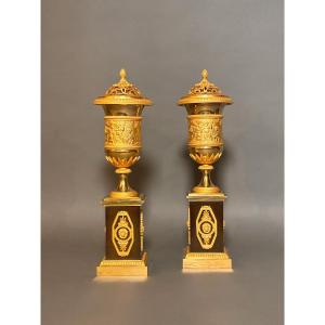 Pair Of Empire Period Cassolettes