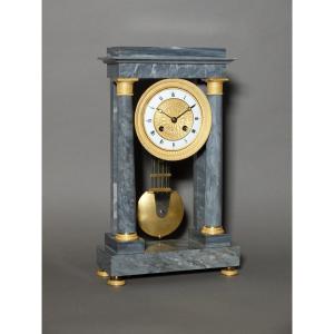 Directoire Clock In Blue Turquoise Marble