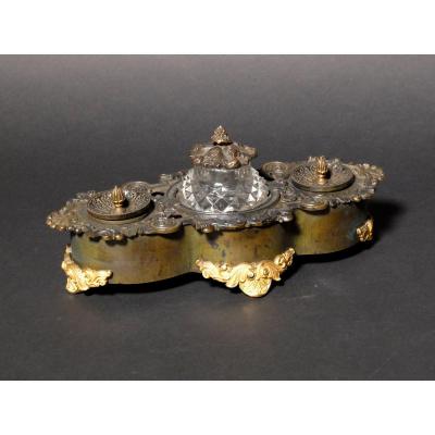 Restoration Bronze Inkwell