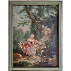 Trumeau Late 19th Century French School In The Style Of François Boucher