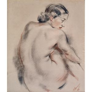 Vladimir Rozmainsky (1885 Tbilisi 1943 Paris) Nude Woman From Behind