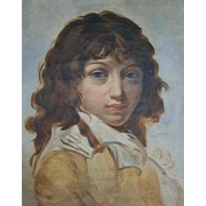 Portrait Of A Young Boy With Long Hair