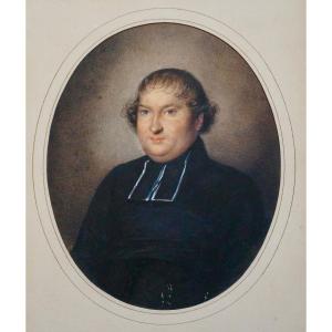 Portrait Of An Abbot Watercolor Late Nineteenth