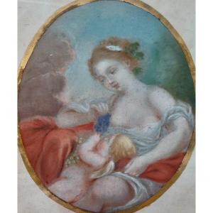 Pair Of 18th Century French School Pastels 