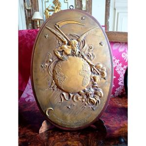 Low Relief In Bronze, Allegory Of Time