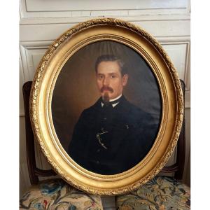 Oval Portrait Of A Notable 19th Century Man