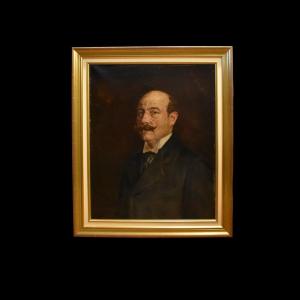 Painting Portrait Man, By L. Rauner