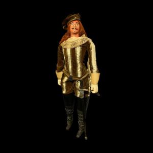 Don Quixote Puppet In Papier Mache, Early 20th Century.