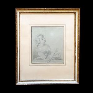 Milkmaid Table Attributed To Jean-baptiste Greuze