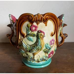 Cache Pot In Slip Old Lille Nineteenth