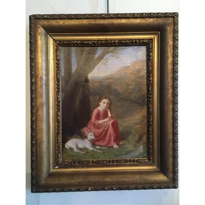 The Little Girl And Her Piquette By Antoine Hénault 1810-1881