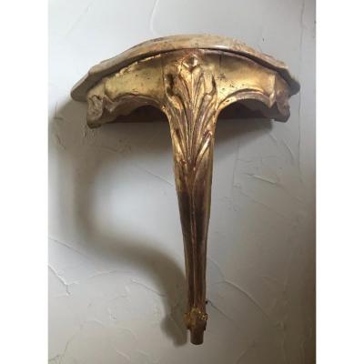 Wall Console In Golden Wood, XIXth