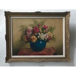 Bouquet De Fleurs Léon Noireaut 1890-1960