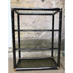 Bamboo Design Metal Shelf