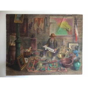 Self-portrait Of A Flea Market Painter, Early 20th Century