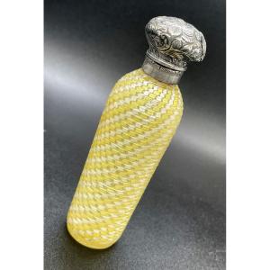 Filigree Perfume Bottle With Silver Cap