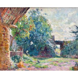Louis Montagné (1879-1960) Provence Avignon Paris The Gardens Of The Property