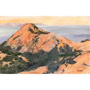 Léon Carré (1878-1942) Landscape Near Algiers Algeria Orientalist Kabylie