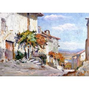 Eugène Yvan (1904-2006) Provence Villeneuve-les-avignon The Monnaie Street