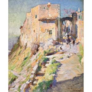 Louis Montagné (1879-1960) Provence Avignon Paris Porte De La Brèche, Les Angles