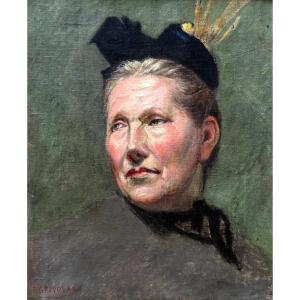  Pierre Grivolas (1823-1906) Provence Comtadine Félibre Avignon Portrait Of A Lady