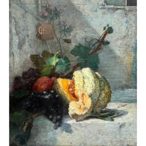 Antoine Grivolas (1843-1902) Provence Avignon Golfe-juan Still Life With Fruit