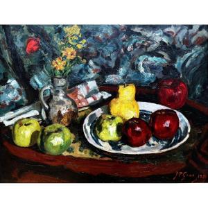 Jean-pierre Gras (1879-1964) Provence Avignon Félibre Still Life With Flowers, 1931