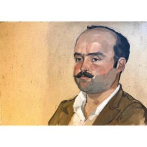 Armand Coussens (1881-1935) Nîmes Portrait Of A Man 14-18 Sketch Of Blaise .....