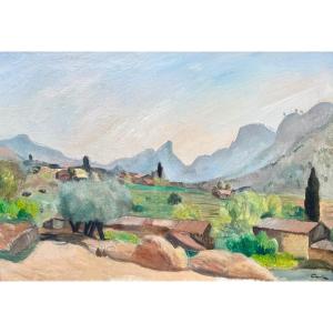 Edmond Ceria (1884-1955) Paris The Alpilles Towards Saint-rémy-de-provence