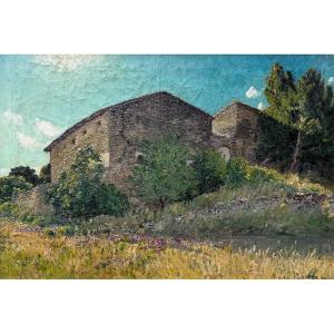 Auguste Roure (1878-1936) Provence Avignon La Ferme Saint-vérédème à Pujaut (gard)