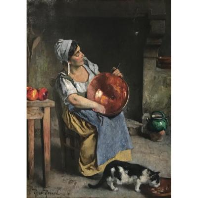 Marius Roux-renard (1870-1936) -avignon-orange-provence-comtadine In The Cauldron- 1st Prize