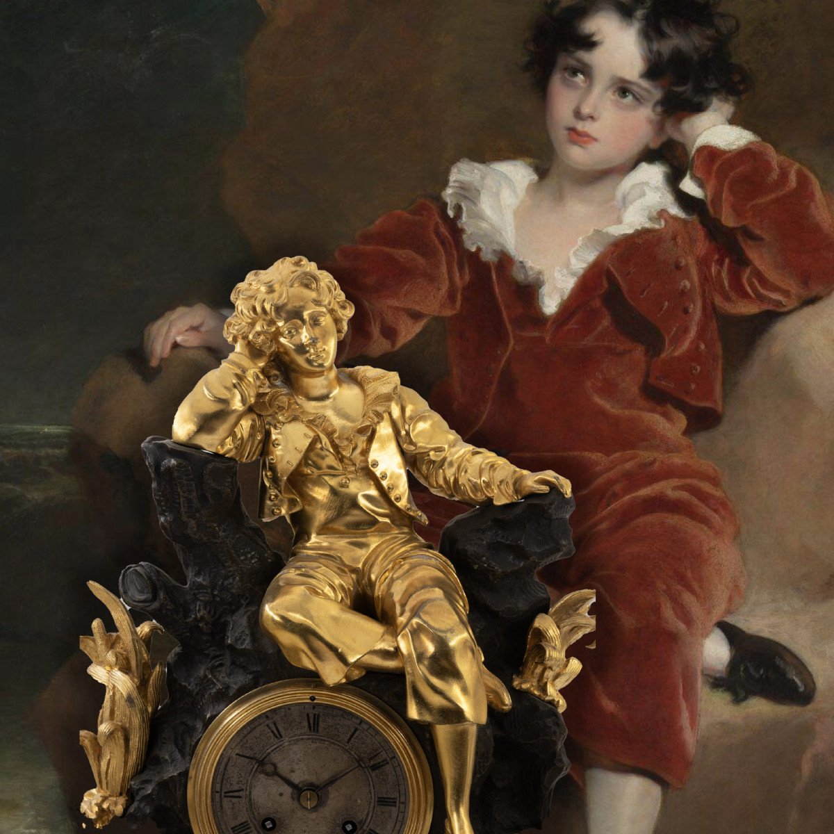 Pendola francese, “The Red Boy” ispirata al dipinto di Sir Thomas Lawrence-photo-2