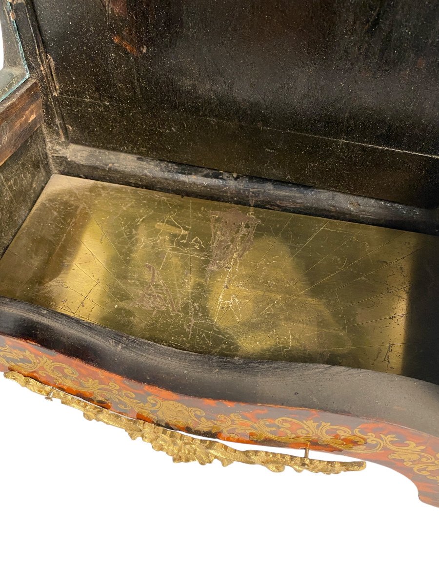 Cassa di una pendola probabilmente francese in legno e bronzo dorato, periodo Luigi XV-photo-4