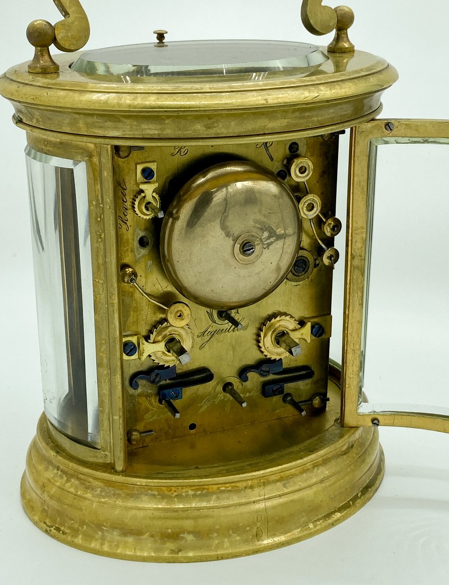 Rara cappuccina ovale con calendari, Piccola e Grande Suoneria e sveglia, XIX secolo-photo-1