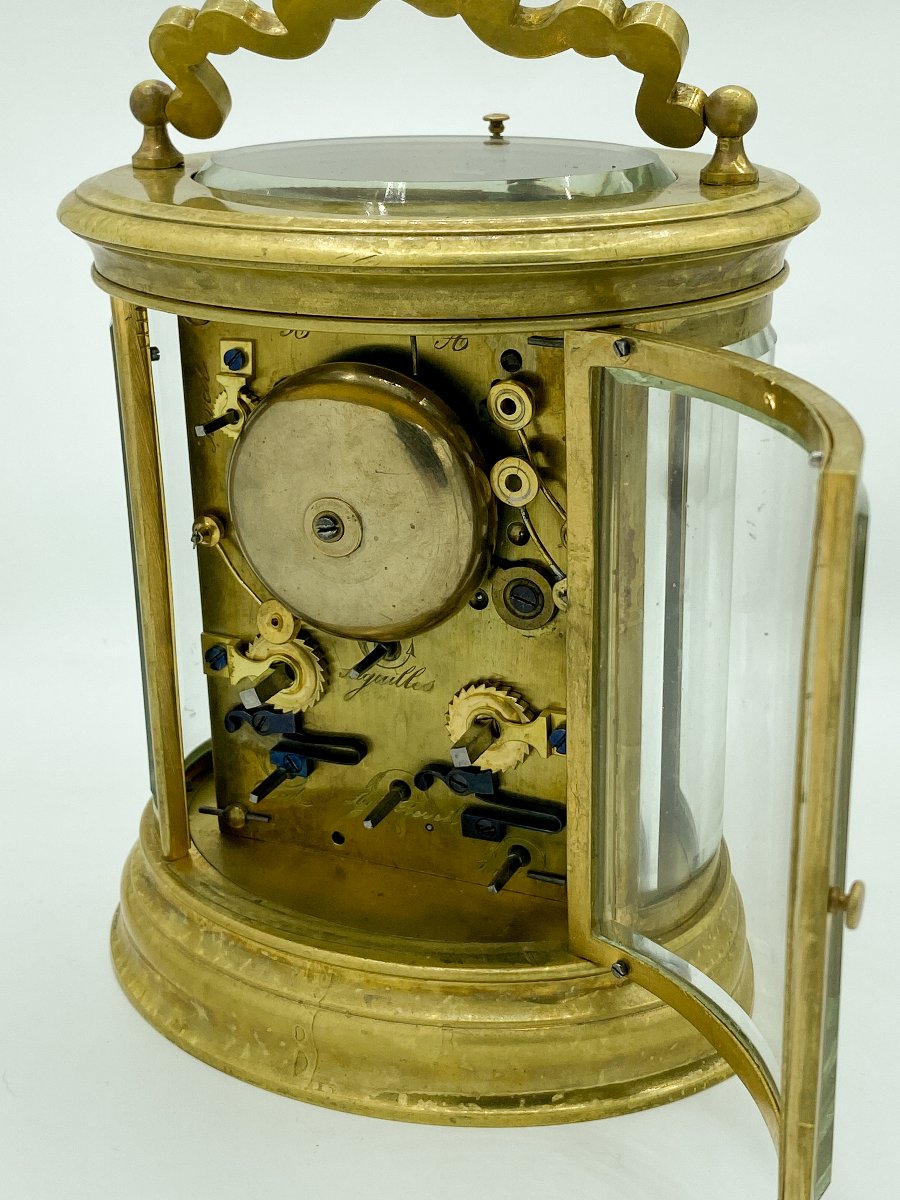 Rara cappuccina ovale con calendari, Piccola e Grande Suoneria e sveglia, XIX secolo-photo-3