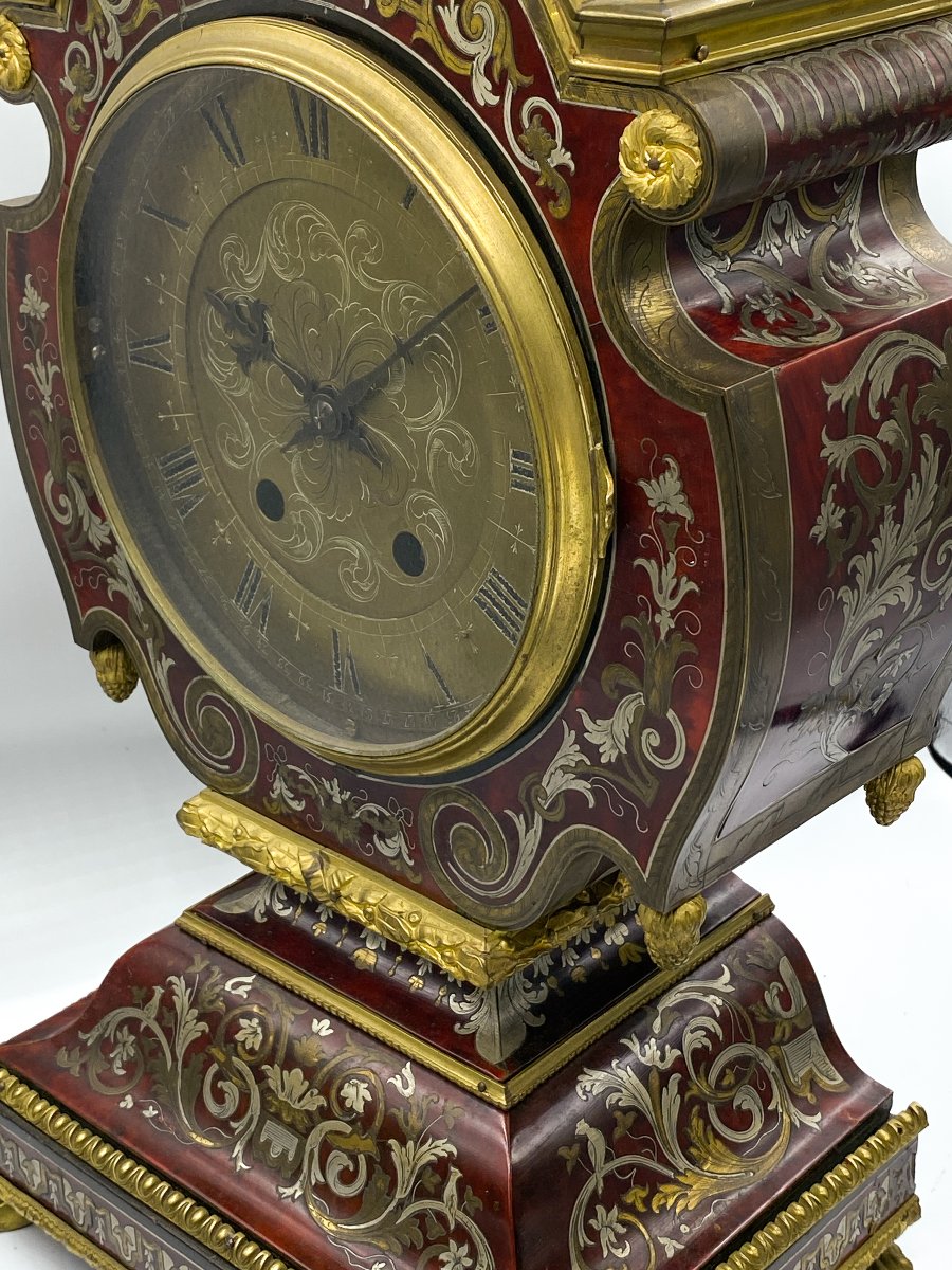 Pendola francese “Tête de Poupée” in stile Luigi XIV, periodo Napoleone III-photo-1