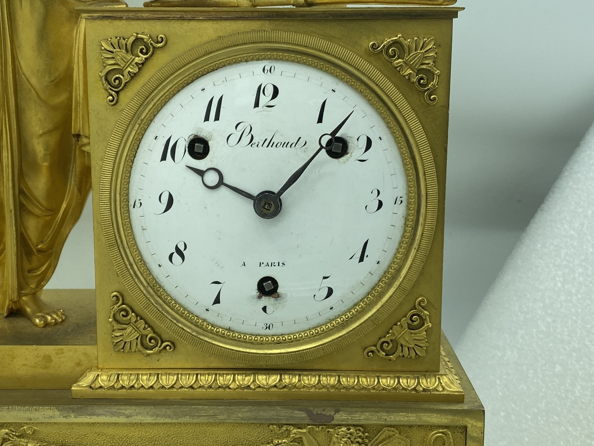 Pendola francese firmata Berthoud suoneria a ore e quarti, venduta as is per restauro-photo-3