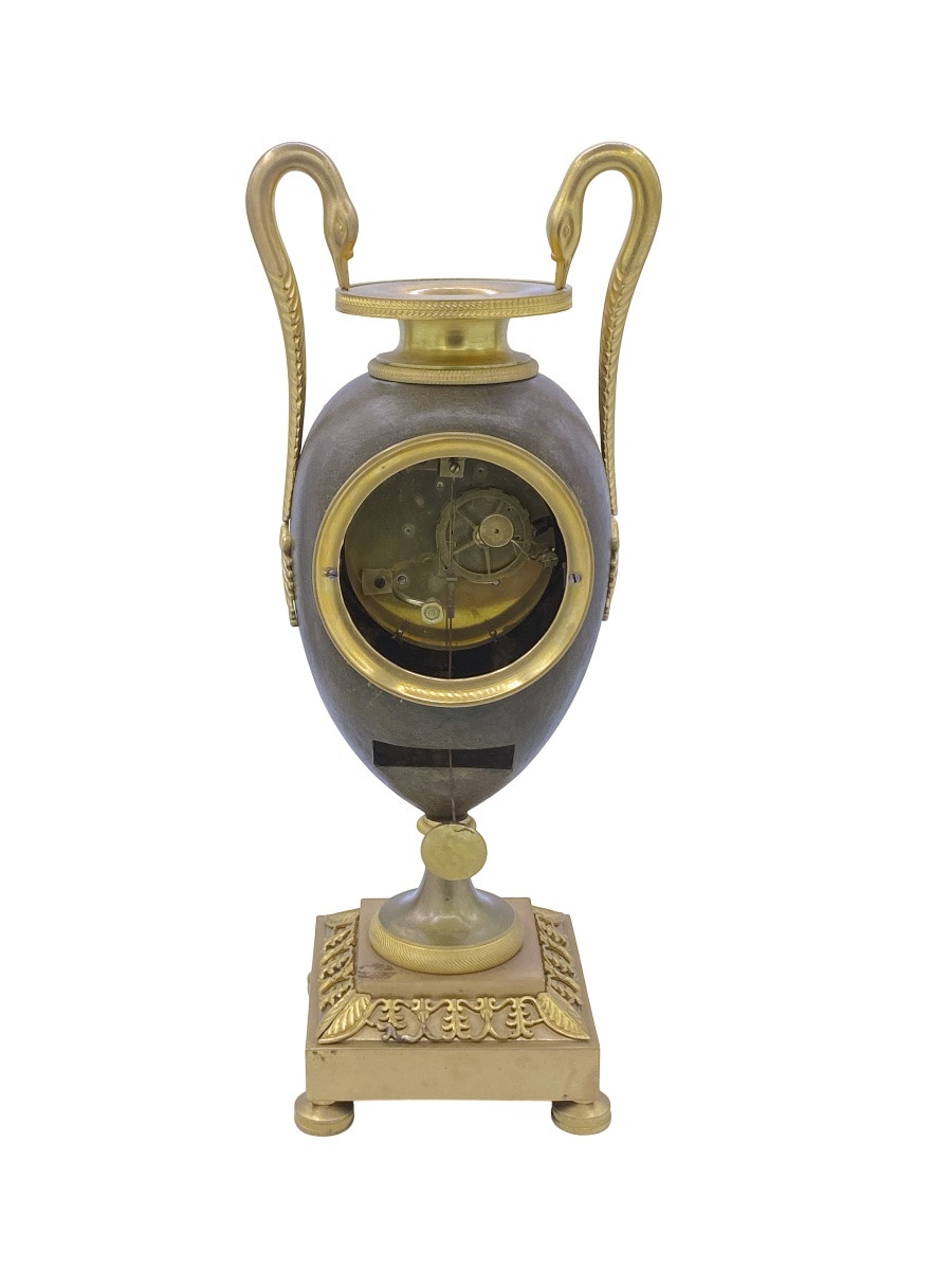 Pendola francese in bronzo dorato firmata Lepine, venduta as is per restauro-photo-4