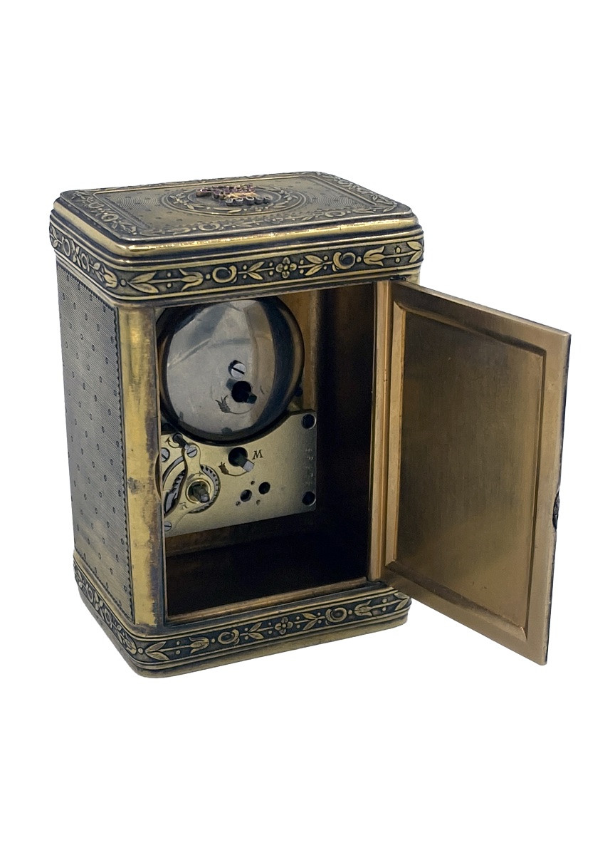 Orologio da viaggio mignon francese antico firmato Keller Paris.-photo-6