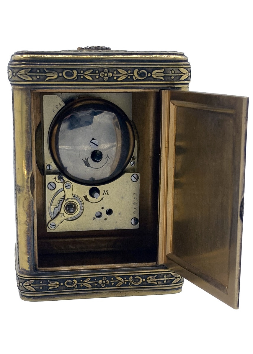 Orologio da viaggio mignon francese antico firmato Keller Paris.-photo-7