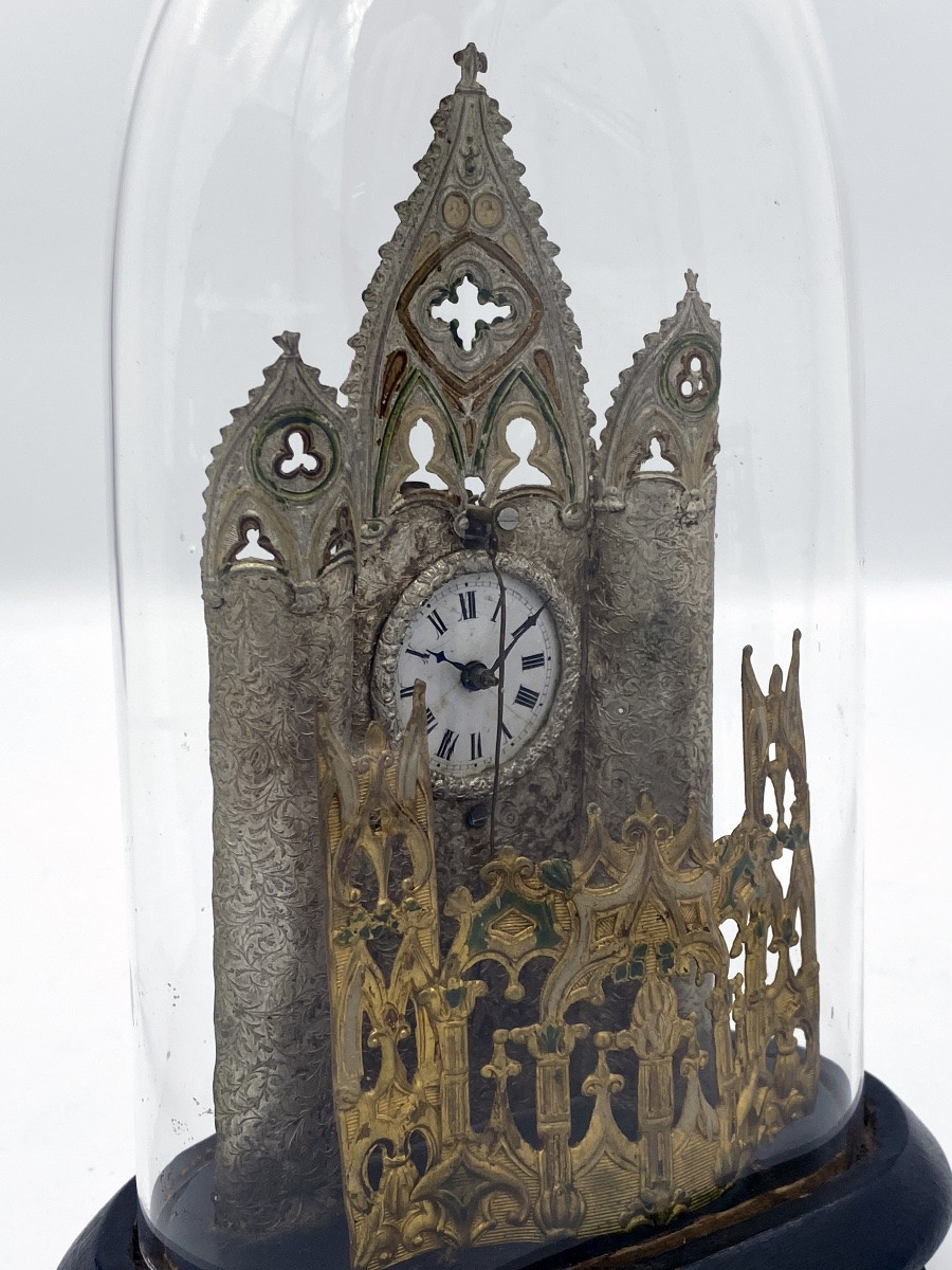 Orologio da tavolo austriaco Zappler in stile gotico, revisionato, fine 1800-photo-2