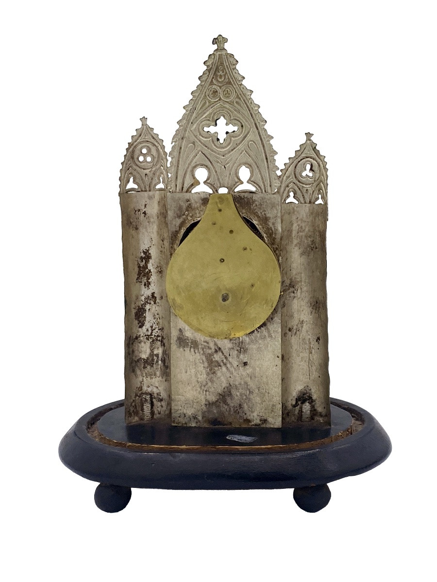 Orologio da tavolo austriaco Zappler in stile gotico, revisionato, fine 1800-photo-1