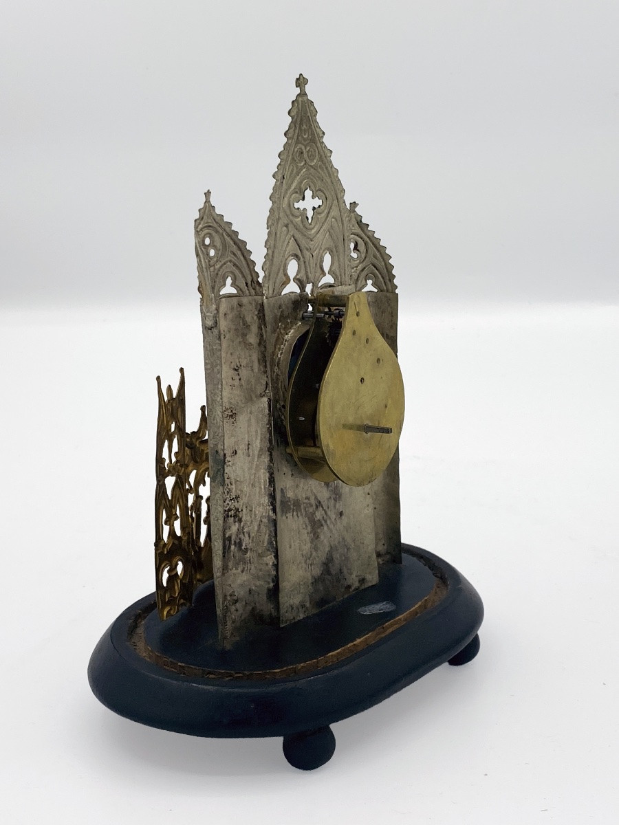 Orologio da tavolo austriaco Zappler in stile gotico, revisionato, fine 1800-photo-2