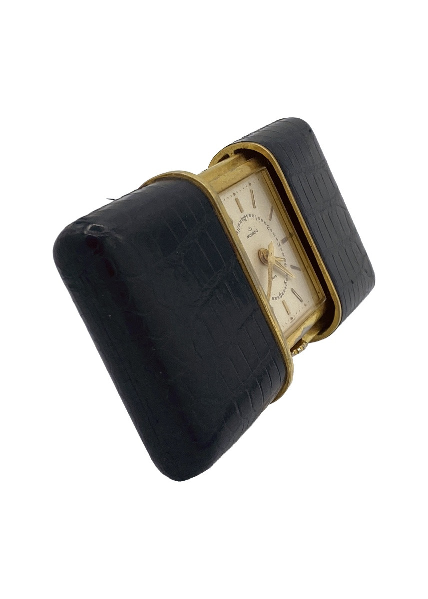 Orologio da viaggio Movado "Giant" Ermeto Pullman 8 giorni AS 895, revisionato e funzionante-photo-4