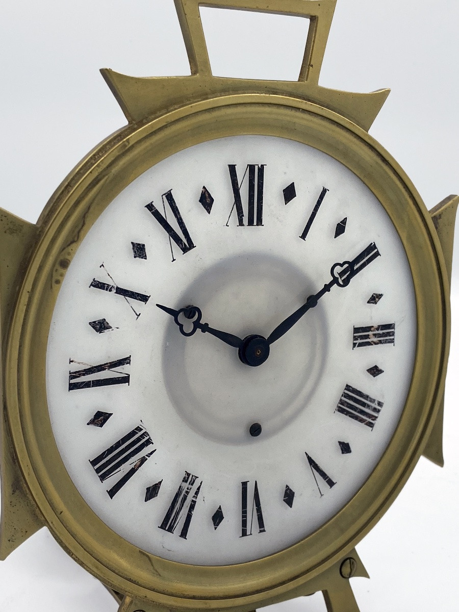 Orologio da viaggio a candela del XIX secolo, orologio notturno a carica manuale, funzionante-photo-1