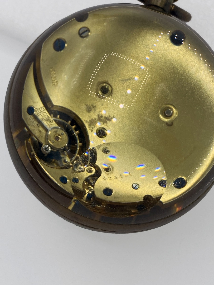 Orologio da tavolo sfera in vetro con base a figura di leone  in bronzo e marmo , funzionante-photo-3