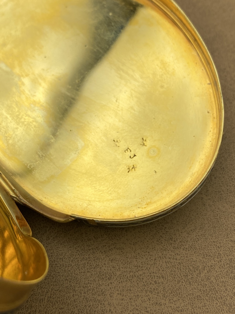 Tabacchiera ovale in oro, smalto e miniatura di Maria Antonietta, 1700-1800-photo-6
