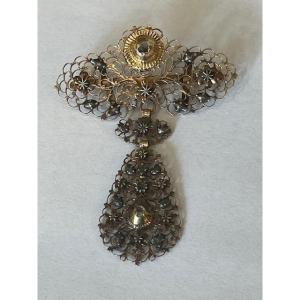 18th Century Gold And Diamond Brooch