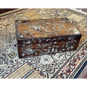 Asian Box With Mother-of-pearl Inlay