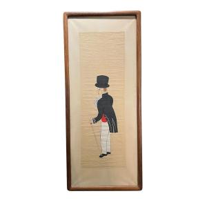 Japan, Painting Depicting A Foreigner, Late Edo Period – Early Meiji Period